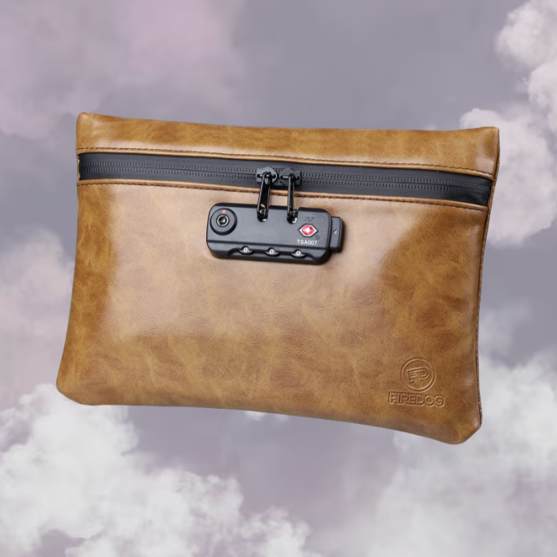 Smoke Smell Proof Leather Pouch