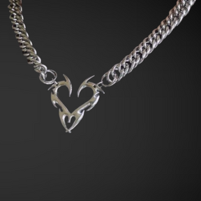 Flame Heart Pendant Necklace