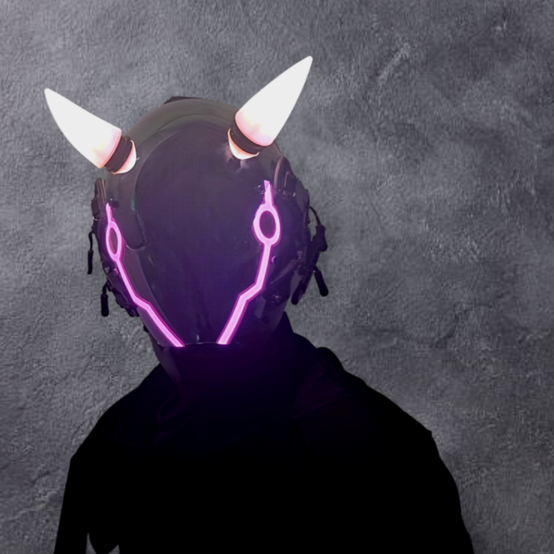 Luminous Mechanical Mask With LED Horns