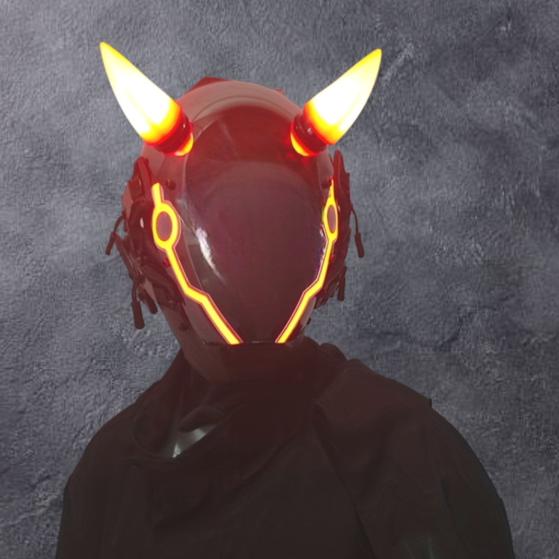 Luminous Mechanical Mask With LED Horns