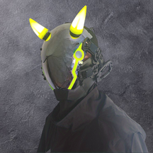 Luminous Mechanical Mask With LED Horns